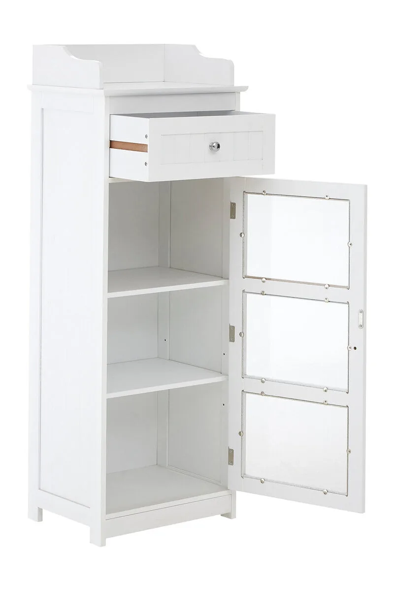 Portland Glass Door Floor Standing Cabinet