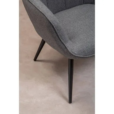 Stockholm Grey Fabric Armchair
