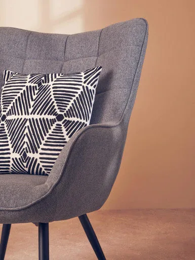 Stockholm Grey Fabric Armchair
