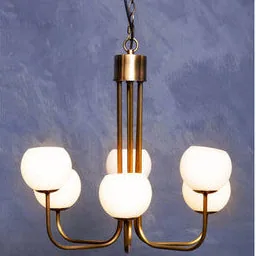Waylen 6 Arm Glass Silver Contemporary Chandelier
