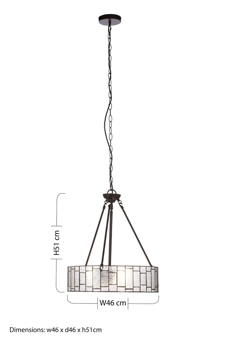 Waldorf Deco Glass Brown Art Deco Pendant Light