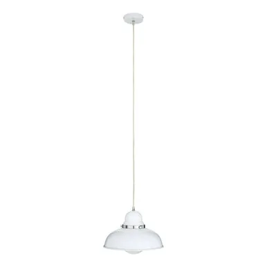 Jasper White Pendant Light With Chrome Detail