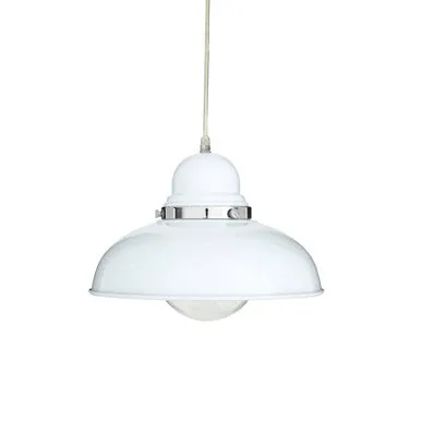 Jasper White Pendant Light With Chrome Detail