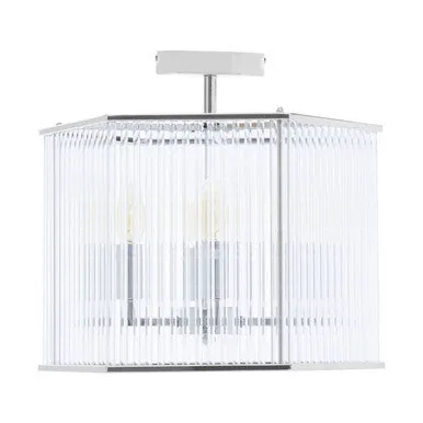 Lerici 4 Light Hexagonal Chrome Pendant Light