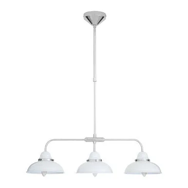 Jasper White & Chrome 3 Light Pendant Light
