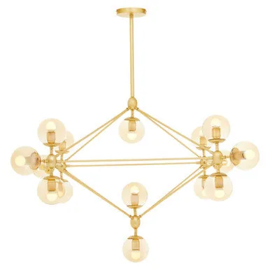 Abira Fifteen Arm Gold Pendant Light