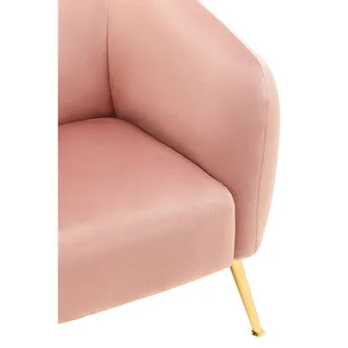 Yasmeen Pink Velvet Armchair