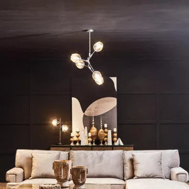 Abira 5 Arm Silver Pendant Light