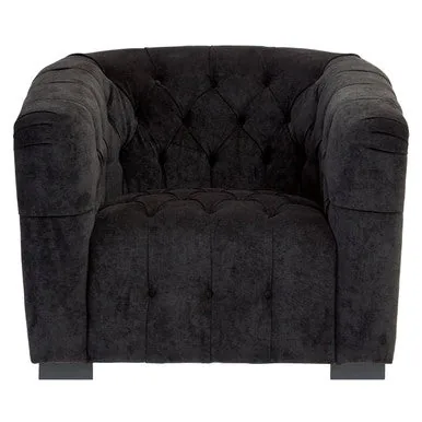 Fenton Black Fabric Armchair
