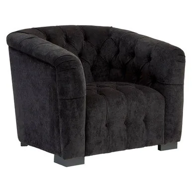 Fenton Black Fabric Armchair