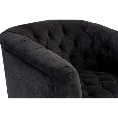 Fenton Black Fabric Armchair