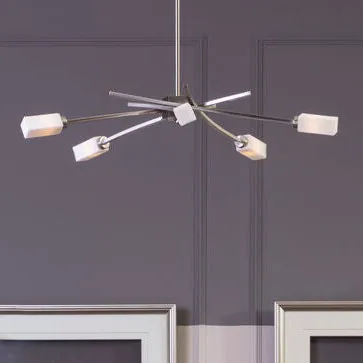 Abira 5 Frosted Glass Shade Pendant Lamp