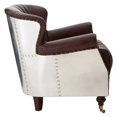 Victor Brown Leather Armchair