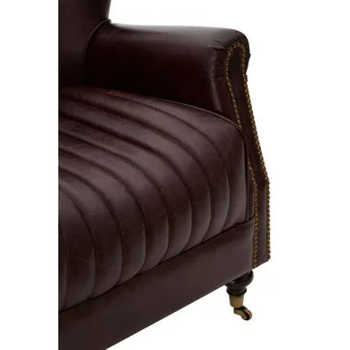 Victor Brown Leather Armchair