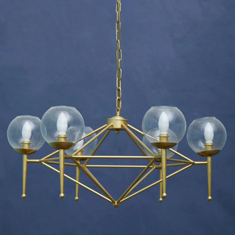 Abira 6 Bulb Geo Pendant Light