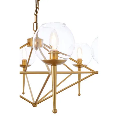 Abira 6 Bulb Geo Pendant Light