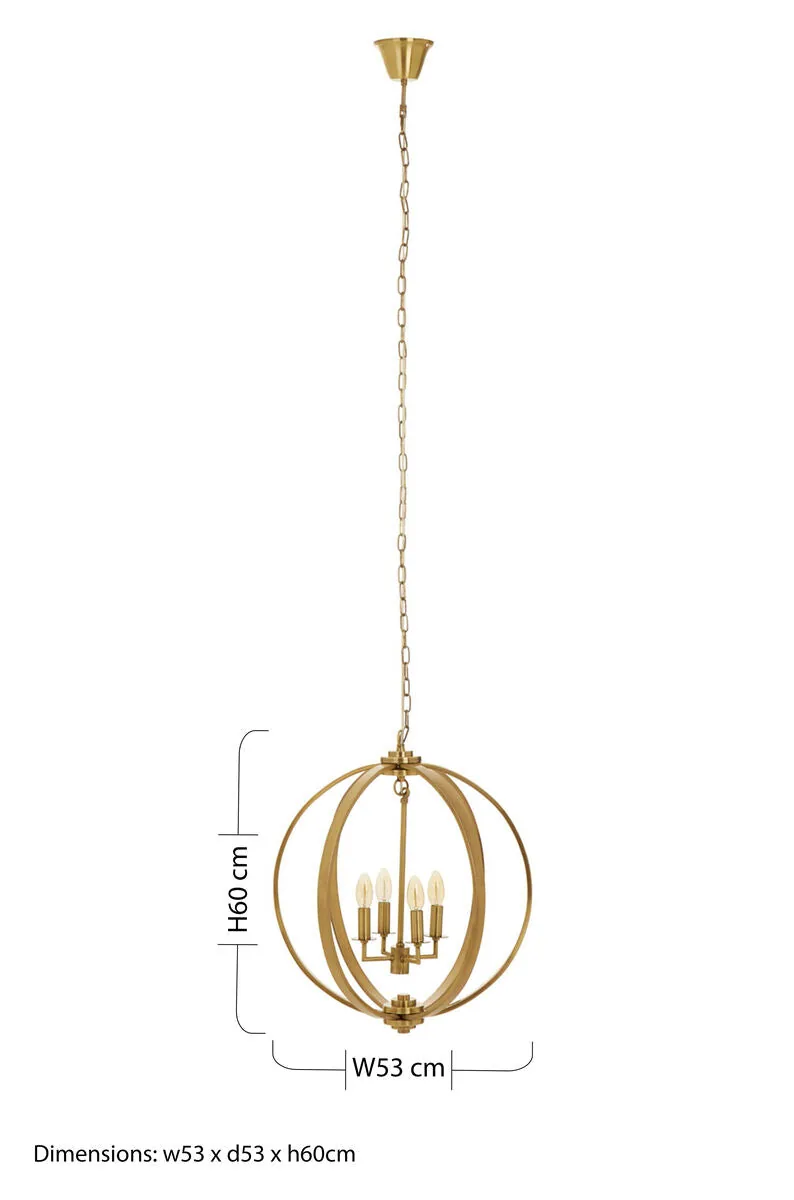 Censer Antique Brass Pendant Light