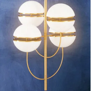 Abira Four Ball Brass Pendant Light