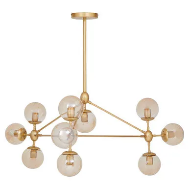 Abira Gold 10 Arm Pendant Light
