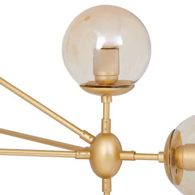 Abira Gold 10 Arm Pendant Light