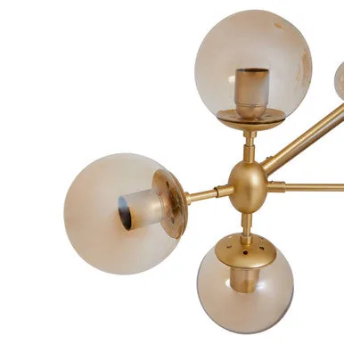 Abira Gold 10 Arm Pendant Light