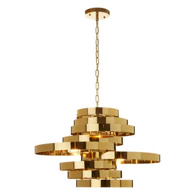 Alana 5 Bulb Gold Pendant Lamp