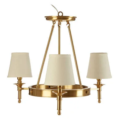 Zina Linen Gold Ceiling Light