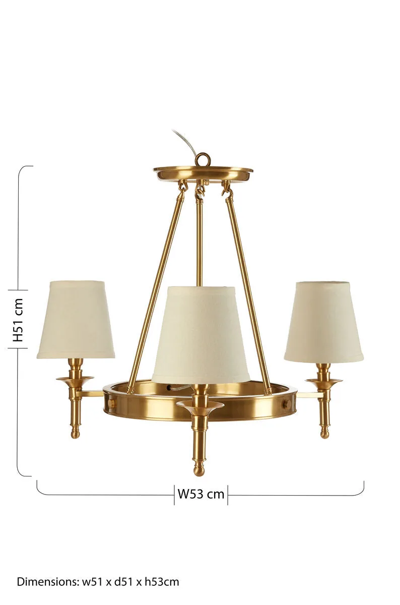 Zina Linen Gold Ceiling Light