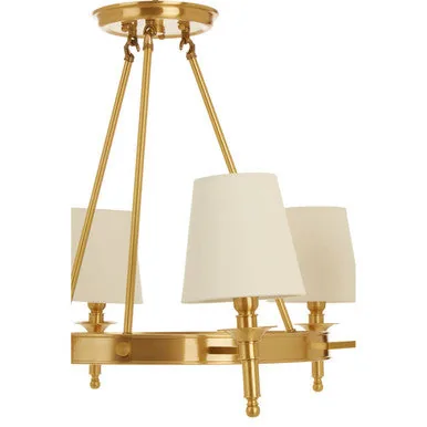 Zina 6 Arm Linen White Contemporary Ceiling Light