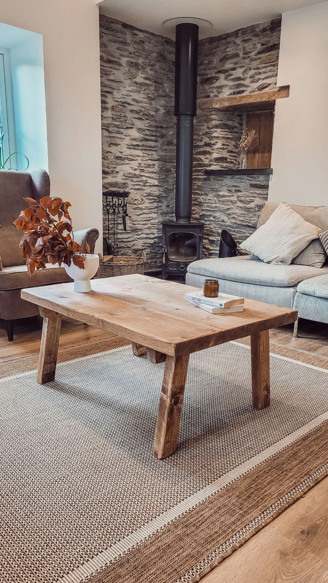 ARIA Rustic Wooden Coffee Table