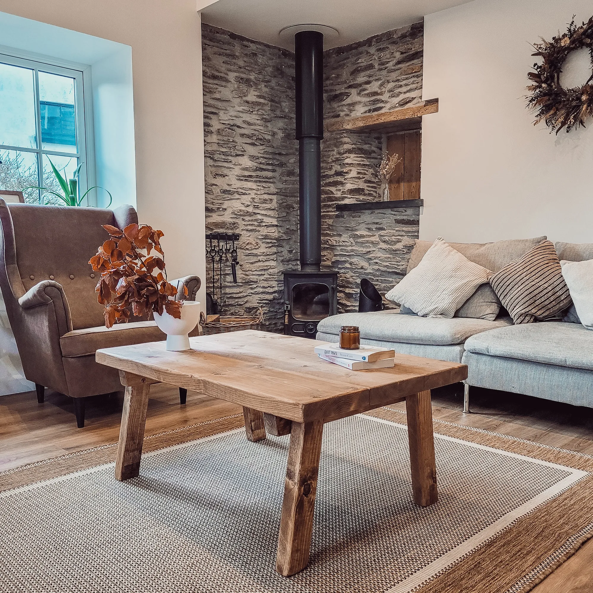 ARIA Rustic Wooden Coffee Table