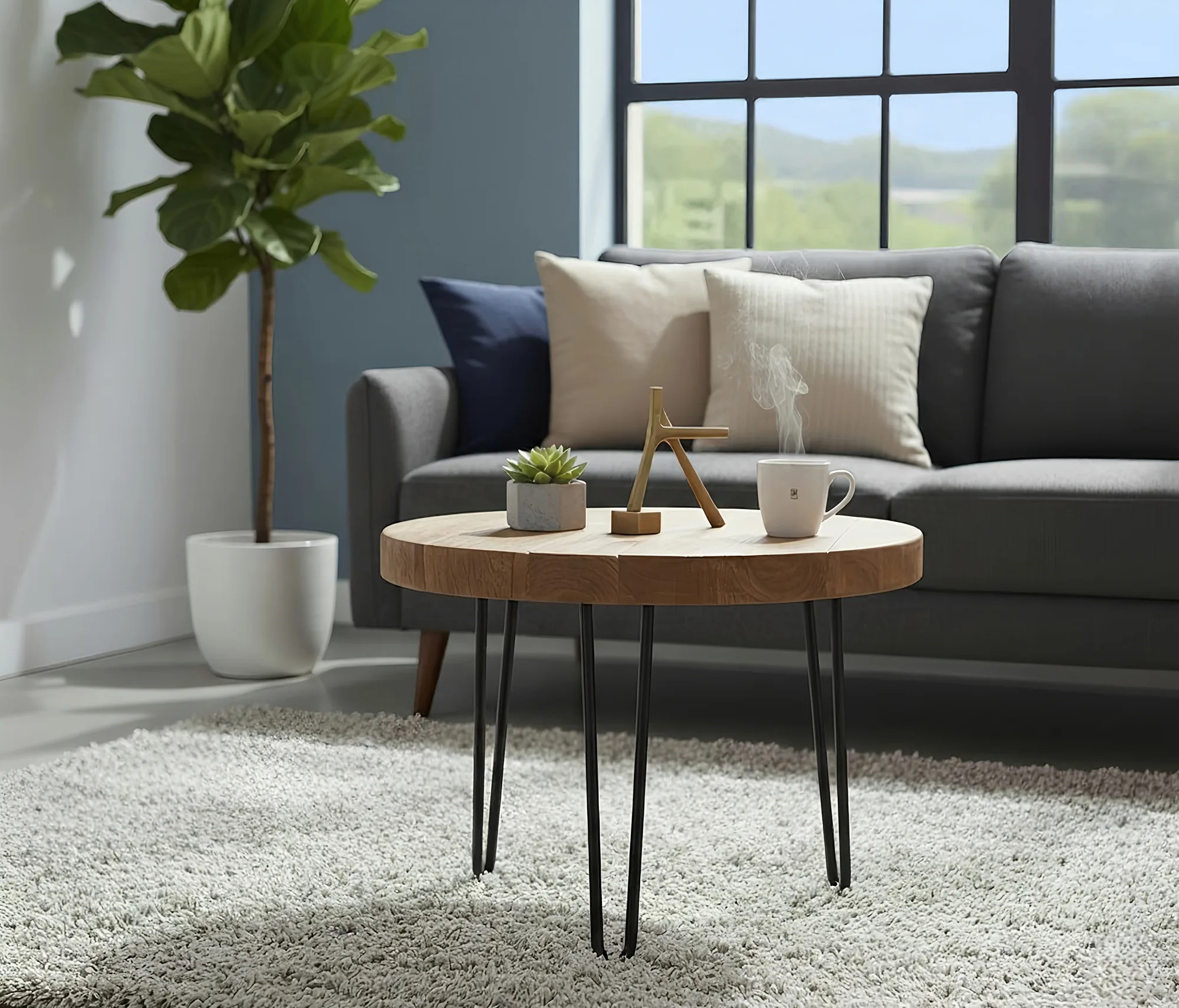 OLVA Round Chunky Coffee Table
