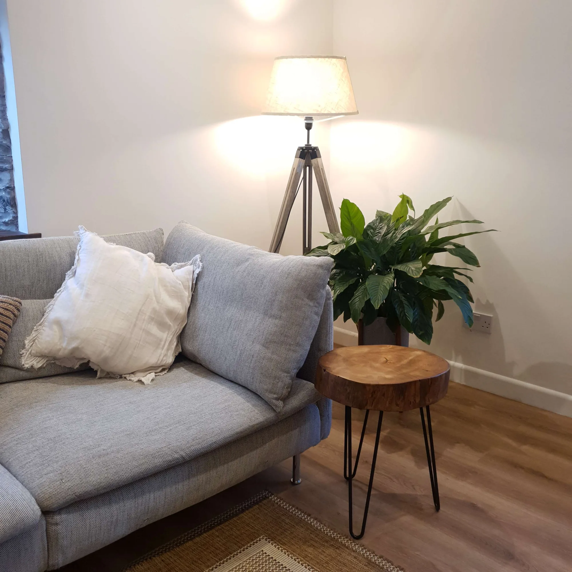 Ash Wood Round Chunky Coffee Table