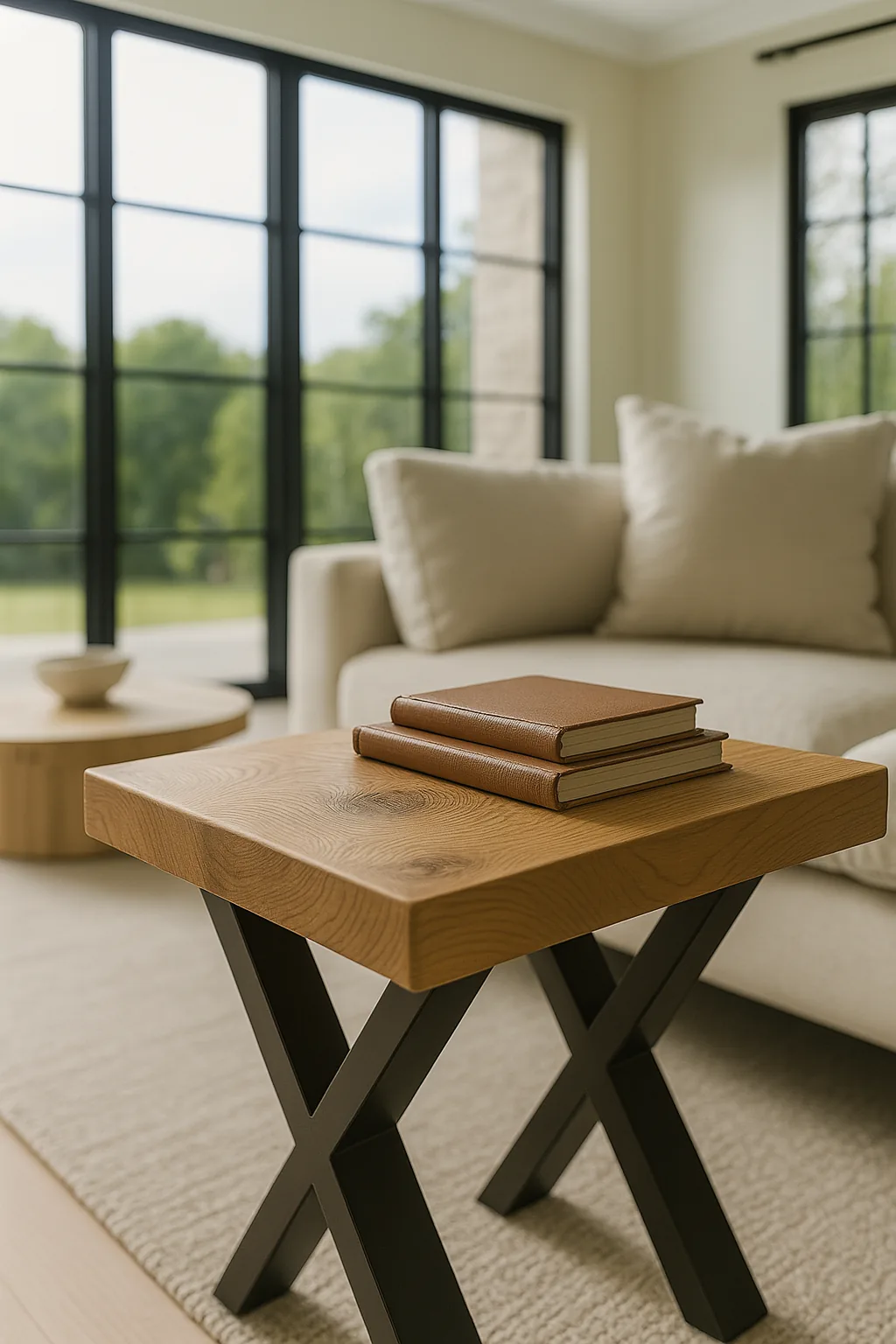 Solid Oak Chunky Coffee Table / Side Table