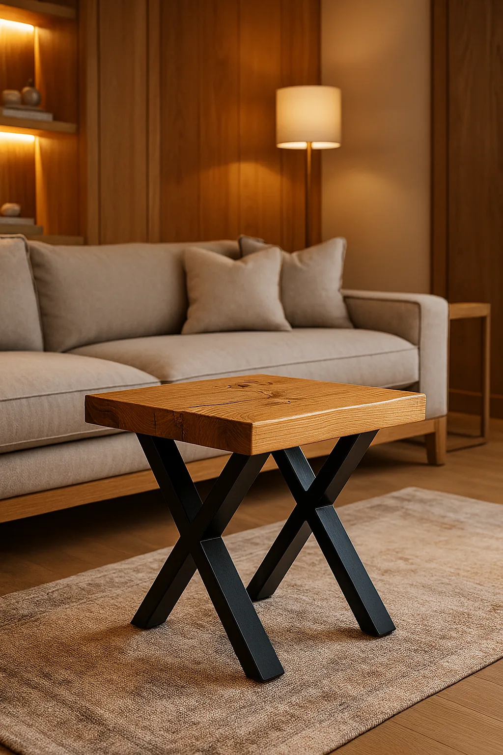 Solid Oak Chunky Coffee Table / Side Table