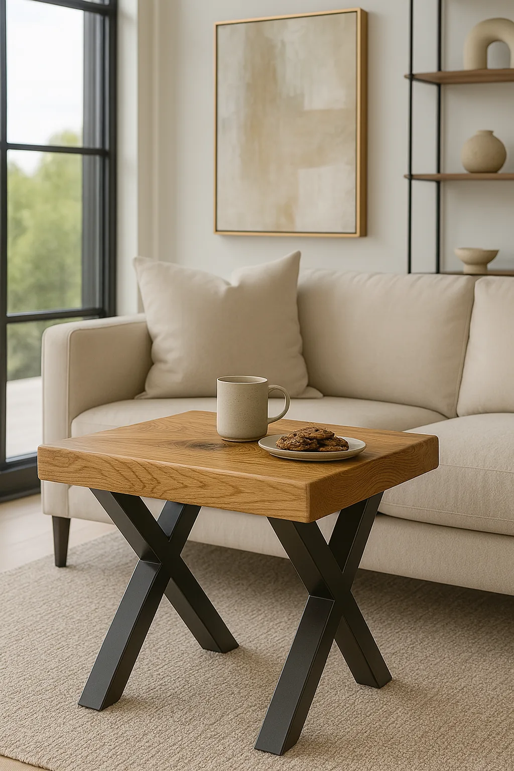 Solid Oak Chunky Coffee Table / Side Table