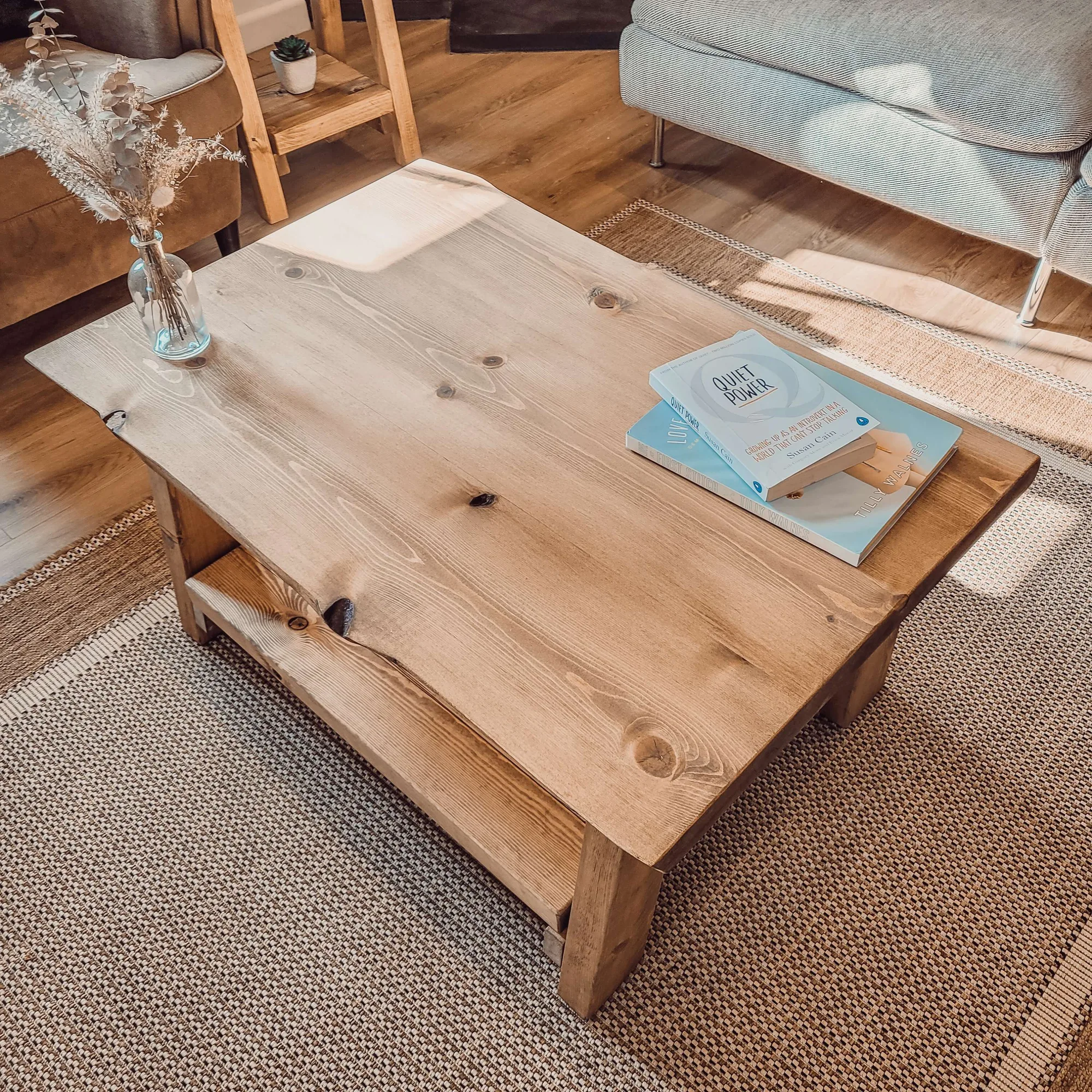 LOTTI Live / Waney Edge Coffee Table With Shelf