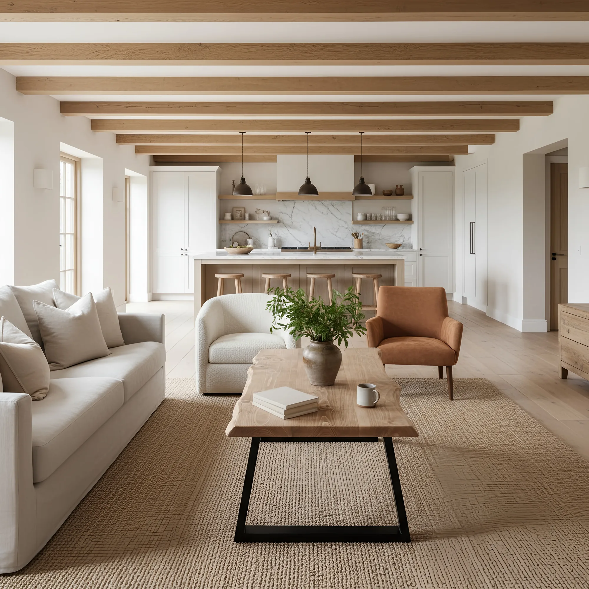 FENA Live / Waney Edge Coffee Table With Metal Trapezium Legs