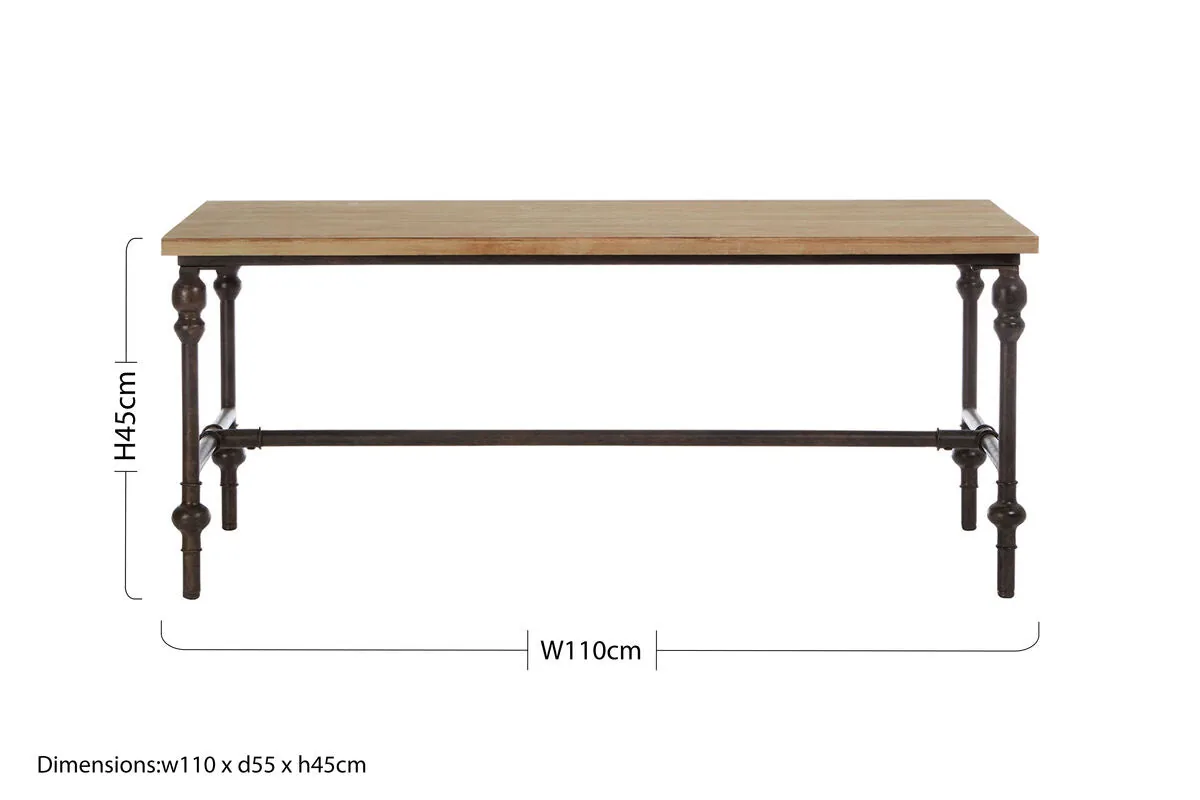 Tribeca Black Industrial Coffee Table