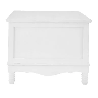 White Beach House Style Coffee Table With Three Drawers & Mixed Handle Design, Weymouth