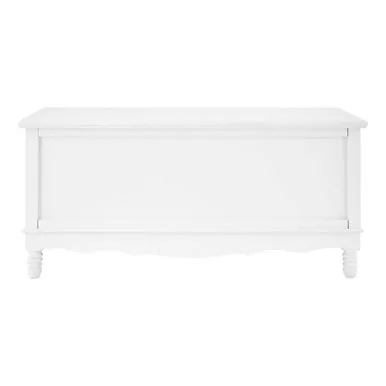 White Beach House Style Coffee Table With Three Drawers & Mixed Handle Design, Weymouth