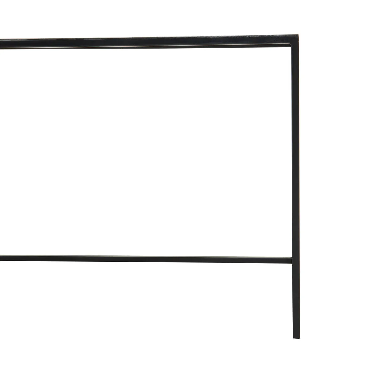 Three Piece Black & White Ombre Coffee Table Set With Slim Metal Frame, Ramus