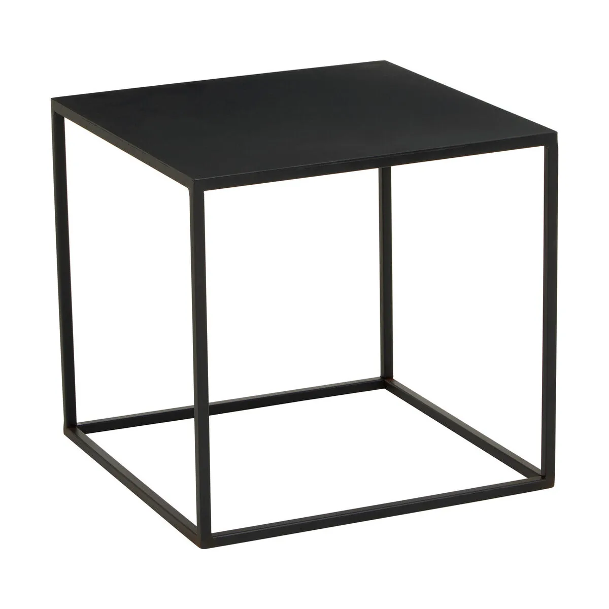 Three Piece Black & White Ombre Coffee Table Set With Slim Metal Frame, Ramus