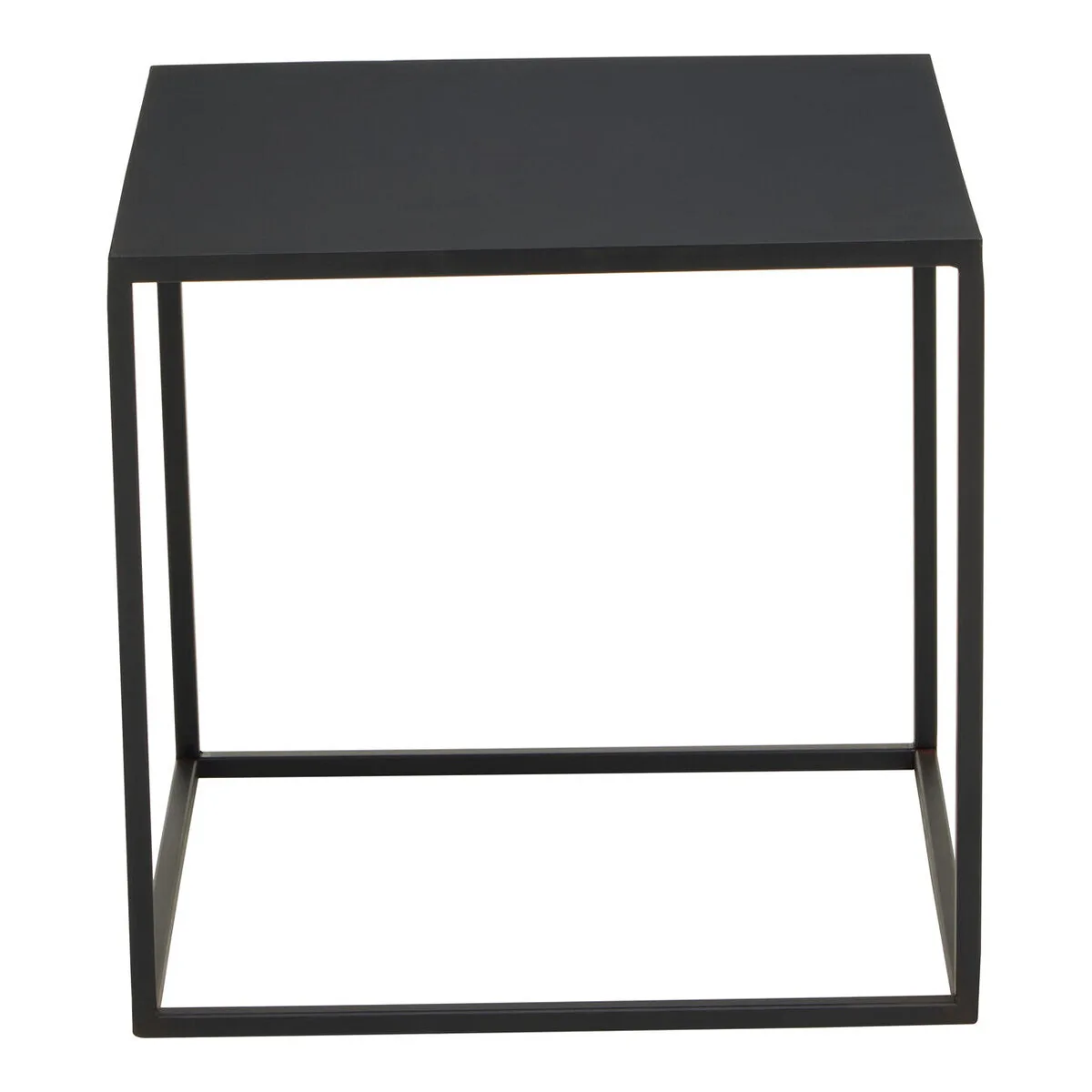 Three Piece Black & White Ombre Coffee Table Set With Slim Metal Frame, Ramus