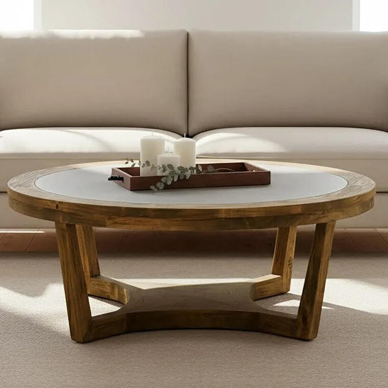 Merdeka Mango Wood Natural Contemporary Coffee Table
