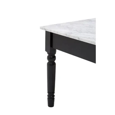 Henley White Marble & Black Frame Coffee Table