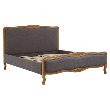 Parkside Grey Fabric Super Kingsize Bed