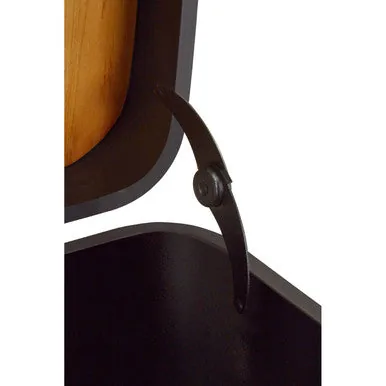Black Wood & Iron Coffee Table With Hinged Top, New Foundry