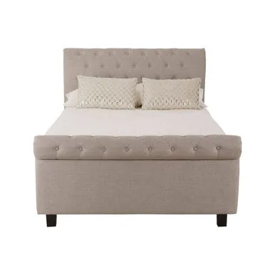 Orlando Light Grey Ottoman Double Bed