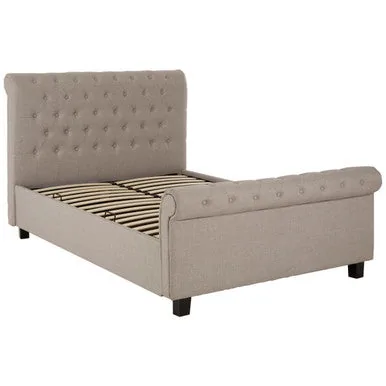 Orlando Light Grey Ottoman King Bed